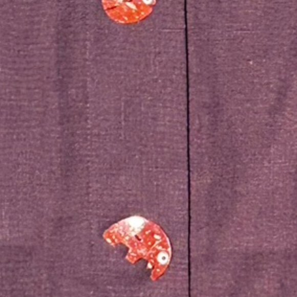 Vintange Evan Picone Linen/Rayon Blend Dress w/Unique Animal Buttons Size 14 EUC - Picture 8 of 9